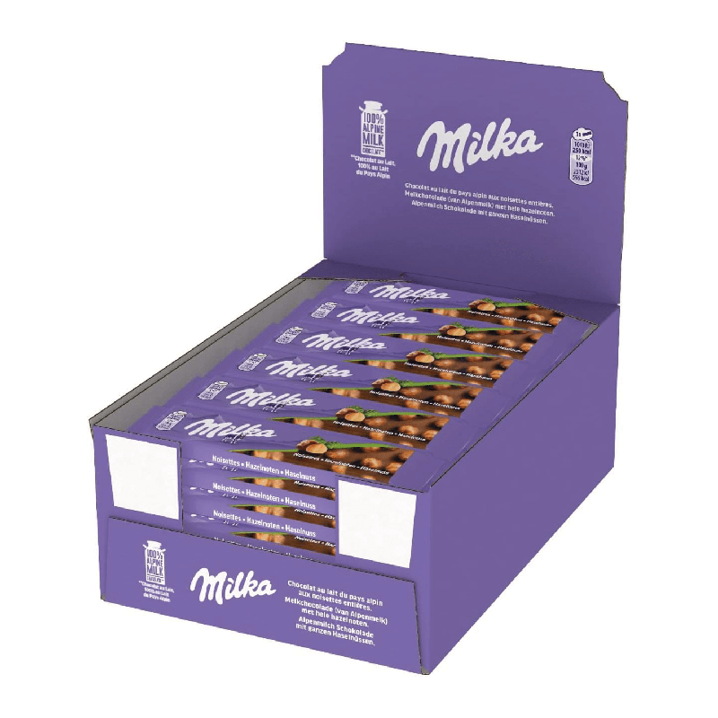 Milka Nocciolato Barretta 45g x 30 - Cioccolato e Nocciole