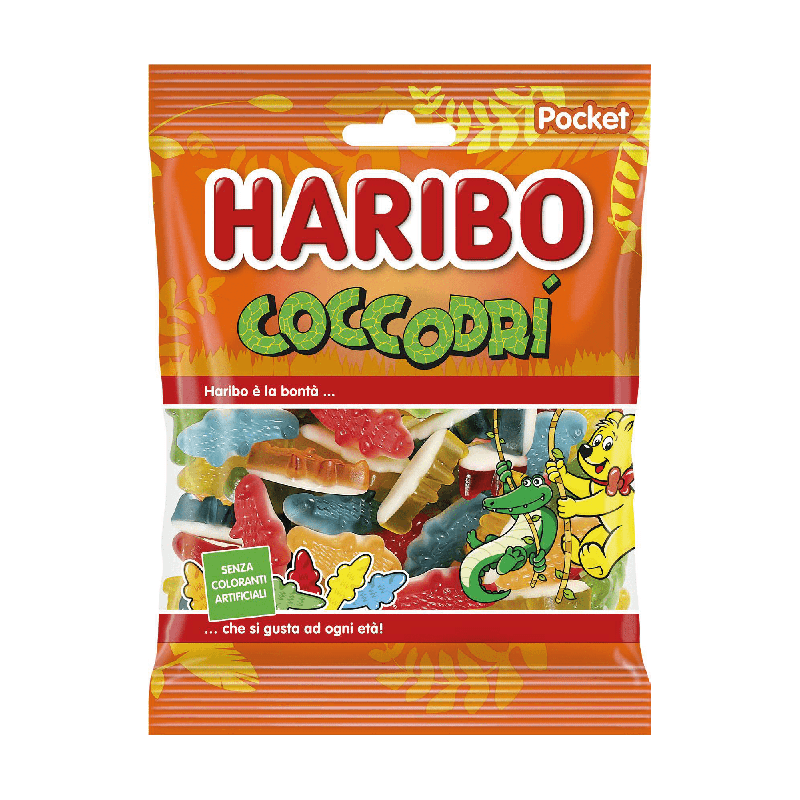 Haribo Coccodrillo Gommose 80g - 30 buste
