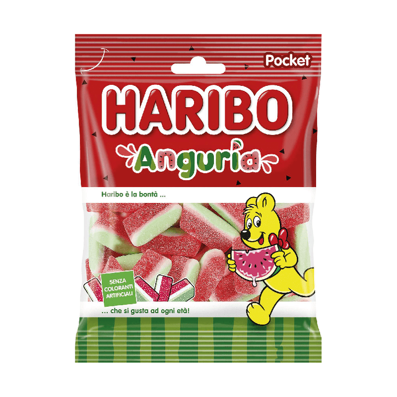 Haribo Anguria 80g x 30 - Caramelle Gommose Gusto Anguria