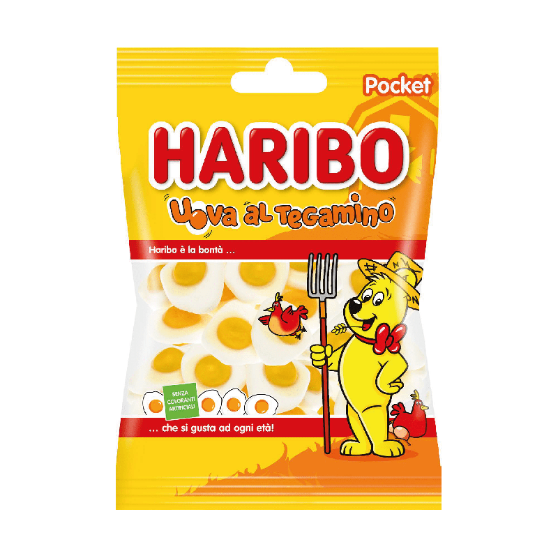 Haribo Uova Tegamino Gommose 80g - Confezione da 30